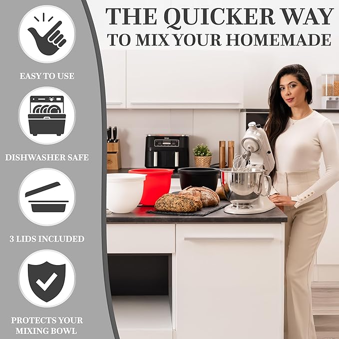 Silicone Egg Beater Professional Mixing Bowl