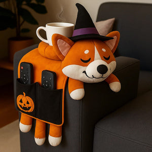 🧡 Halloween Corgi Sofa Organizer – Cozy Chaos Controller in Costume! 🎃