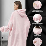 Load image into Gallery viewer, Usb Electric Heating Function Home Blanket Hooded Sweater Blanket
