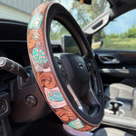 Load image into Gallery viewer, Retro Western Cowboy Car Universal Steering Wheel Cover
