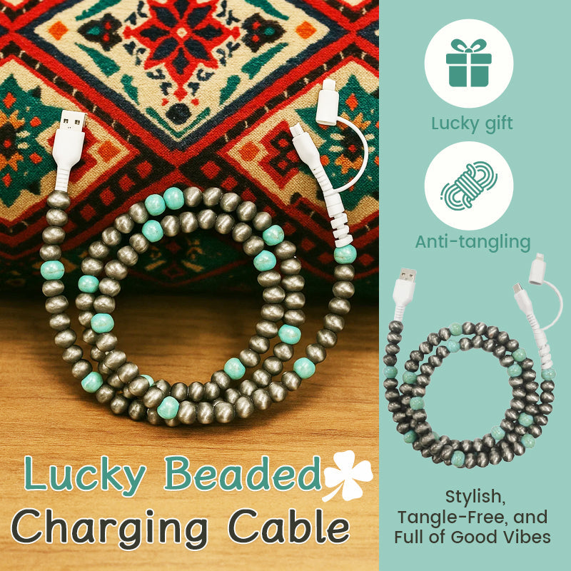 Bohemian Style Handmade Beaded Data Cable