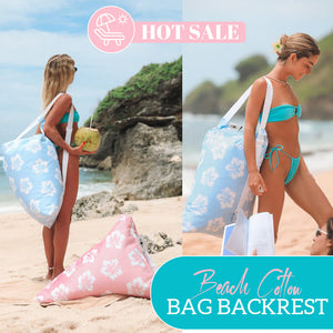 Multifunctional beach cloth bag backrest