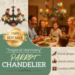 Load image into Gallery viewer, 🦜 “Tropical Harmony” Parrot Chandelier — Light Up the Magic of the Tropics
