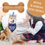 Load image into Gallery viewer, Bone Bamboo Dog Bowl

