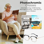 Load image into Gallery viewer, Photochromic Glasses – Auto Darkening, UV400 &amp; Blue Light Blocking
