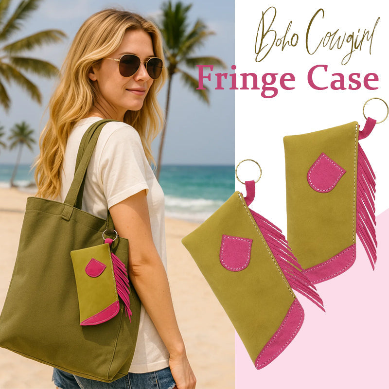 🌸 Boho Cowgirl Fringe Case — For the Wild & Beautiful Ones 🕶💄