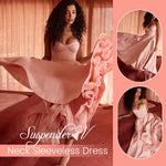 Load image into Gallery viewer, Suspender V-Neck Sleeveless Dress
