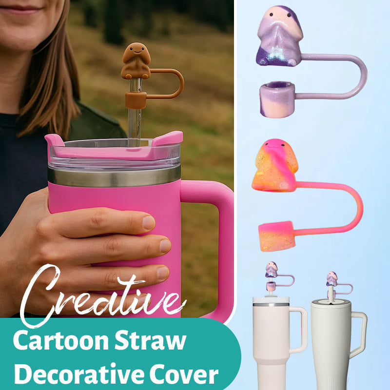 Creative Cartoon Straw Decorative Cover