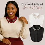 Load image into Gallery viewer, Diamond And Pearl Fake Collar
