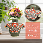 Load image into Gallery viewer, Royal Moth Art Vase – Handcrafted Ceramic Elegance 🦋🏺
