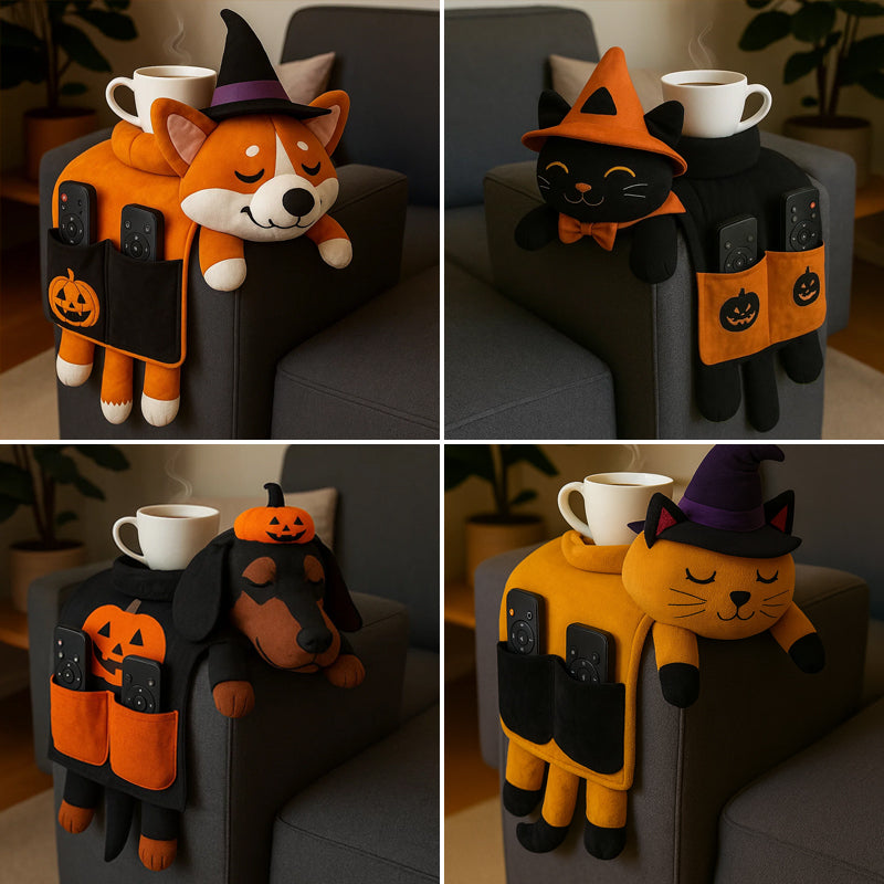 🧡 Halloween Corgi Sofa Organizer – Cozy Chaos Controller in Costume! 🎃