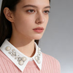 Load image into Gallery viewer, Diamond And Pearl Fake Collar
