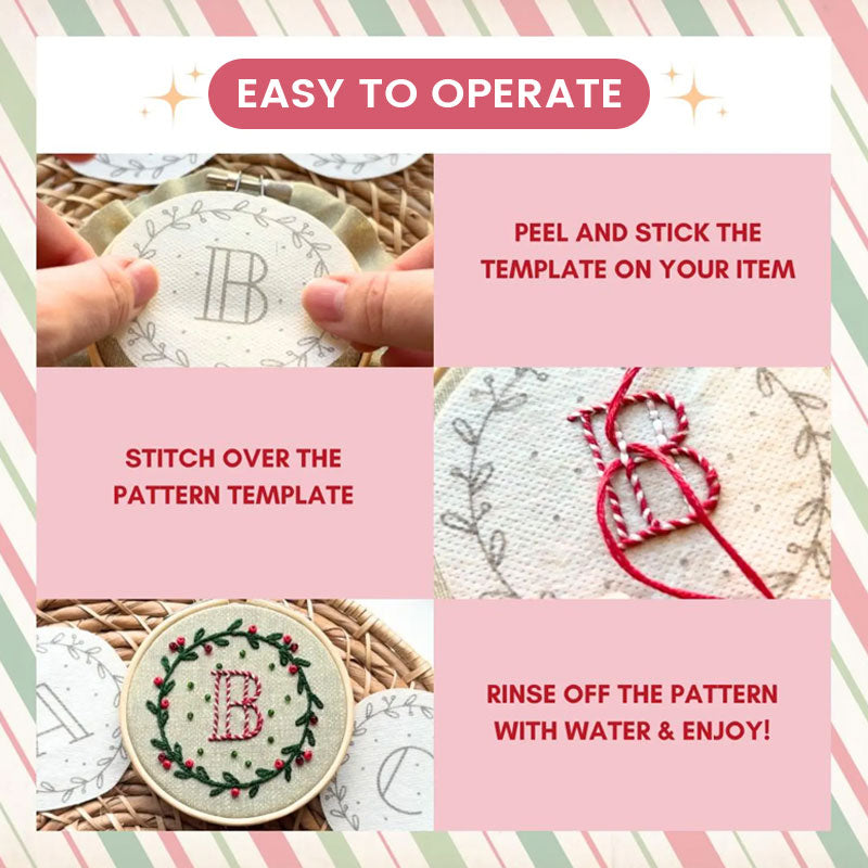 Letter Embroidery Decoration Set