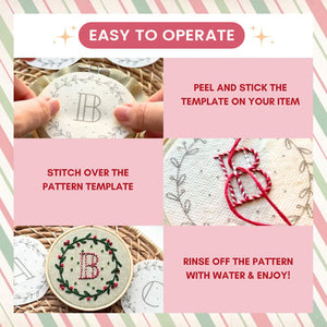 Letter Embroidery Decoration Set