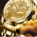 Load image into Gallery viewer, ⌚Embossed Golden Dragon Watch⌚✨
