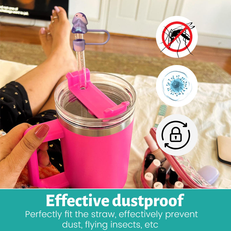 Creative Cartoon Straw Decorative Cover