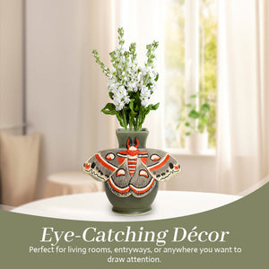 Royal Moth Art Vase – Handcrafted Ceramic Elegance 🦋🏺