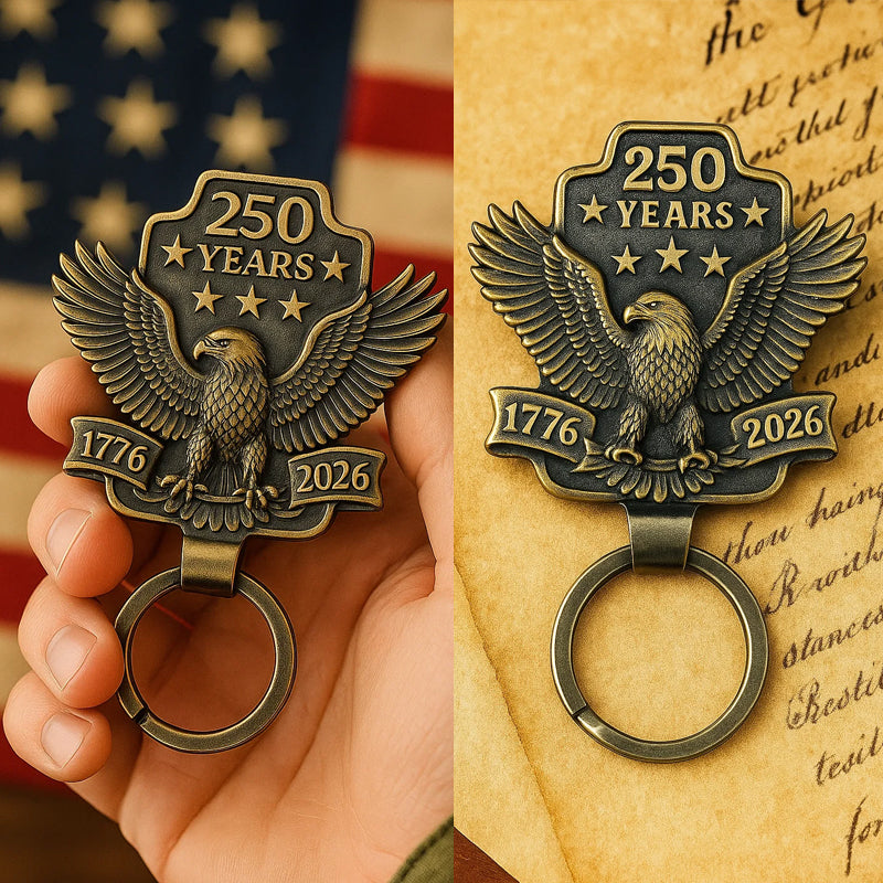 🦅 1776–2026: America’s 250th Anniversary Commemorative Eagle Keychain