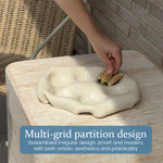 Load image into Gallery viewer, Creative Multi-grid Cream Snack Plate
