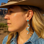 Load image into Gallery viewer, 🌵 Desert Twist: Turquoise Spiral Earrings
