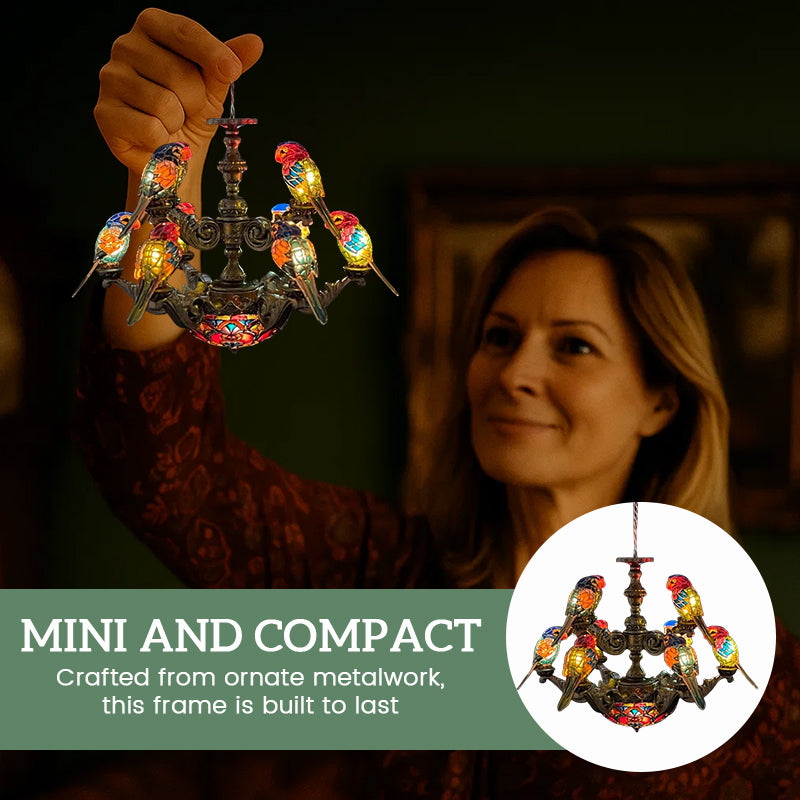 🦜 “Tropical Harmony” Parrot Chandelier — Light Up the Magic of the Tropics