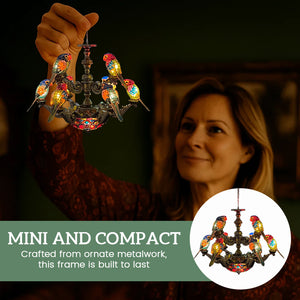 🦜 “Tropical Harmony” Parrot Chandelier — Light Up the Magic of the Tropics