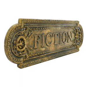 Retro style metal book classification board