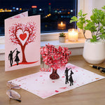 Load image into Gallery viewer, Romantic "Dancing Under the Heart Tree" 3D Greeting Card

