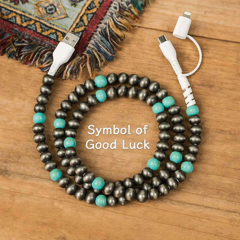 Bohemian Style Handmade Beaded Data Cable