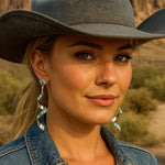Load image into Gallery viewer, 🌵 Desert Twist: Turquoise Spiral Earrings
