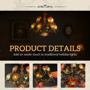 🦜 “Tropical Harmony” Parrot Chandelier — Light Up the Magic of the Tropics