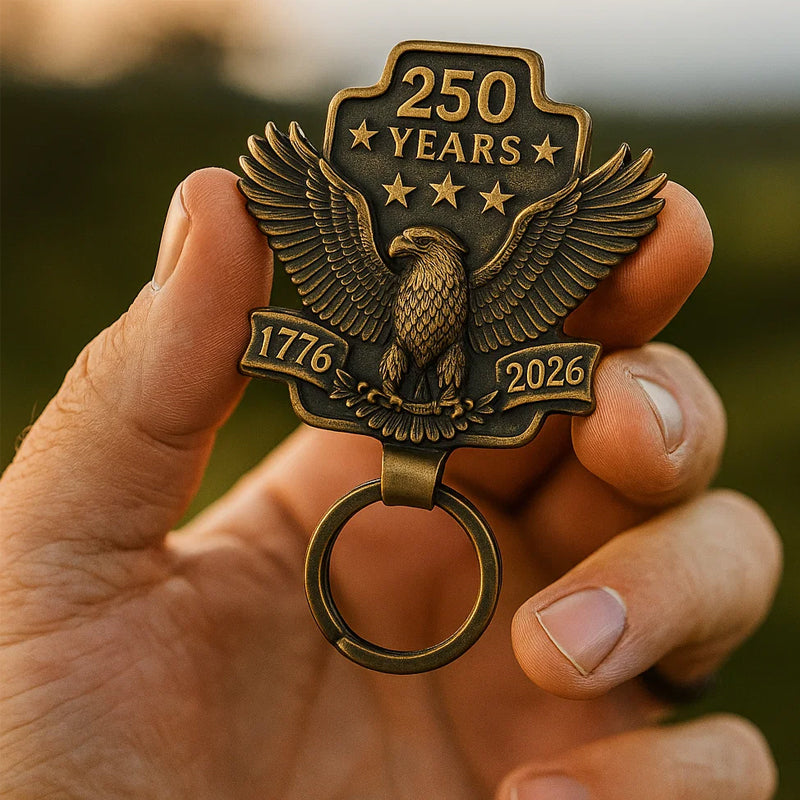 🦅 1776–2026: America’s 250th Anniversary Commemorative Eagle Keychain