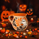 Load image into Gallery viewer, Halloween Ghost &amp; Black Cat Mug ☕👻🐈‍⬛

