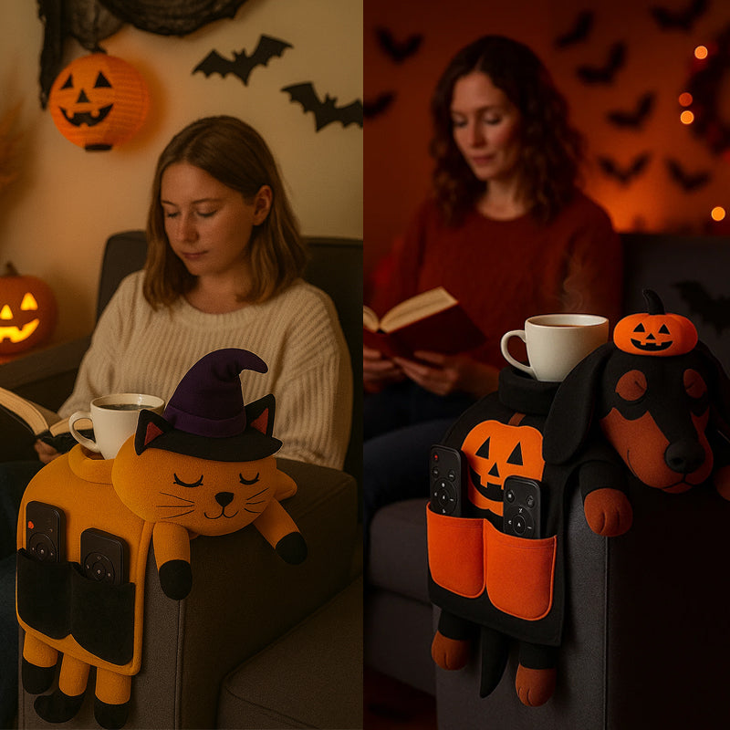 🧡 Halloween Corgi Sofa Organizer – Cozy Chaos Controller in Costume! 🎃