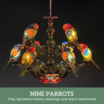Load image into Gallery viewer, 🦜 “Tropical Harmony” Parrot Chandelier — Light Up the Magic of the Tropics
