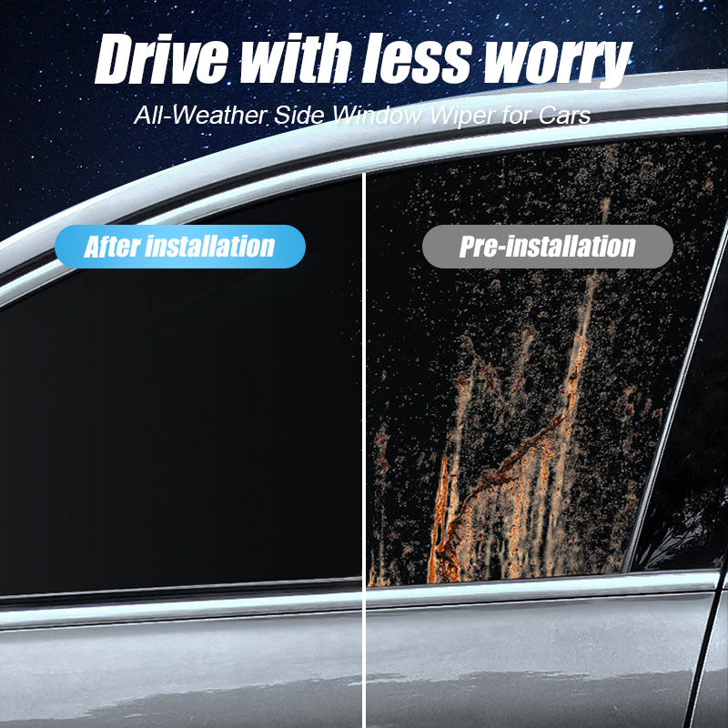🚗 All-Weather Side Window Wiper for Cars（1 Pair）