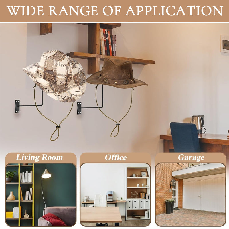 Wall-Mounted Metal Hat Rack