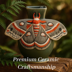 Royal Moth Art Vase – Handcrafted Ceramic Elegance 🦋🏺