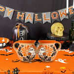 Load image into Gallery viewer, Halloween Ghost &amp; Black Cat Mug ☕👻🐈‍⬛
