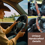 Load image into Gallery viewer, Retro Western Cowboy Car Universal Steering Wheel Cover
