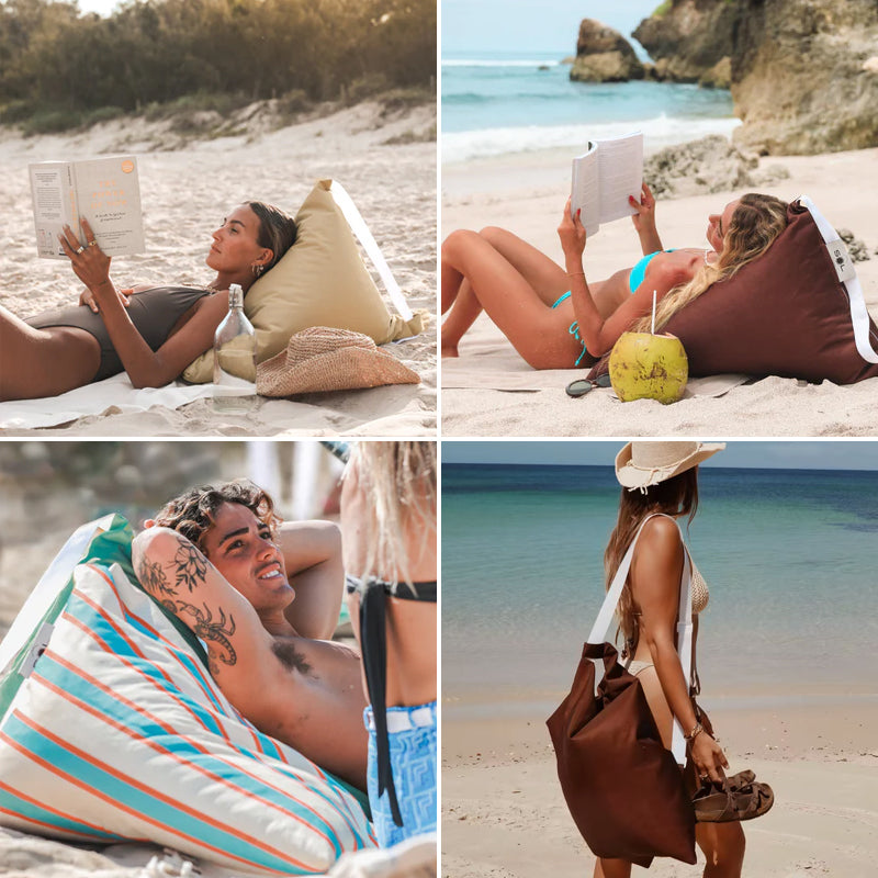 Multifunctional beach cloth bag backrest
