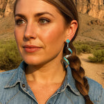 Load image into Gallery viewer, 🌵 Desert Twist: Turquoise Spiral Earrings
