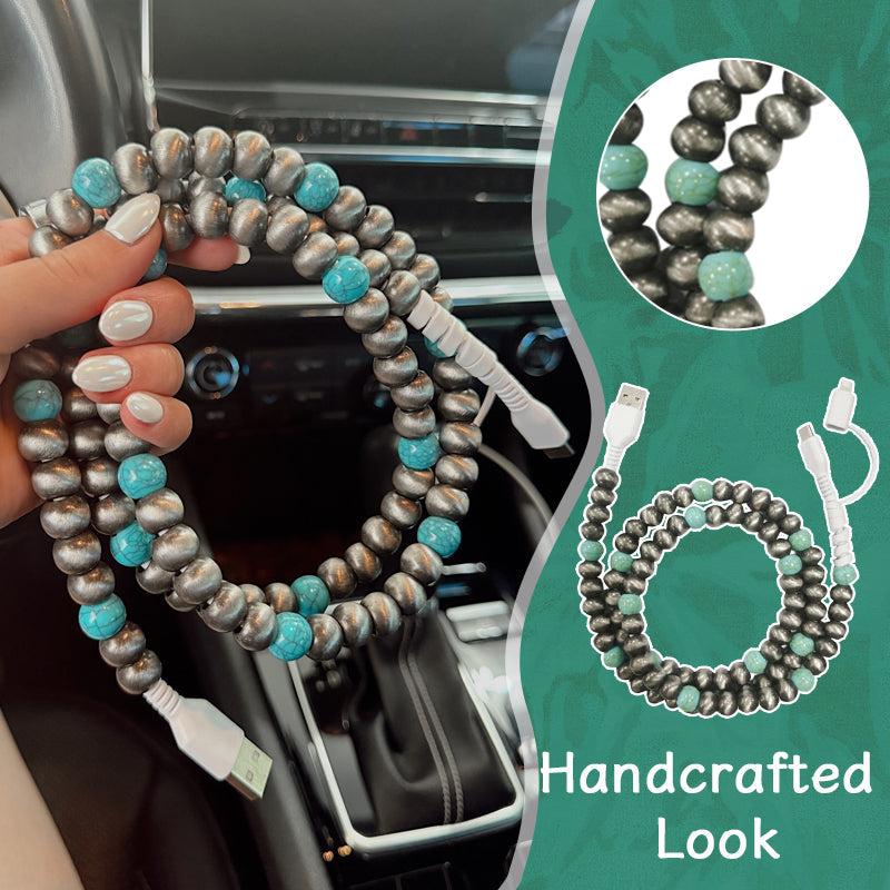 Bohemian Style Handmade Beaded Data Cable