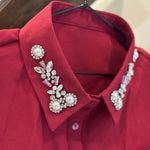 Load image into Gallery viewer, Diamond And Pearl Fake Collar
