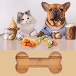 Load image into Gallery viewer, Bone Bamboo Dog Bowl
