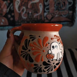 Load image into Gallery viewer, Halloween Ghost &amp; Black Cat Mug ☕👻🐈‍⬛
