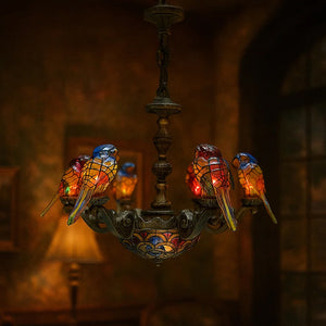 🦜 “Tropical Harmony” Parrot Chandelier — Light Up the Magic of the Tropics