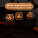 Load image into Gallery viewer, Pumpkin Glass Candlestick
