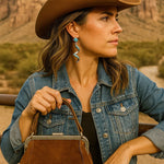 Load image into Gallery viewer, 🌵 Desert Twist: Turquoise Spiral Earrings
