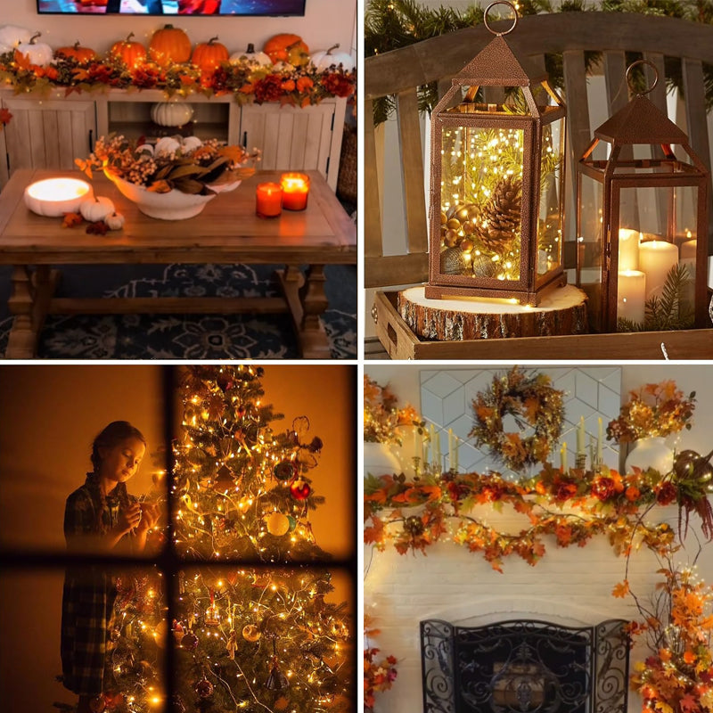 🌕 Harvest Moon Glow – Autumn Fairy Light String